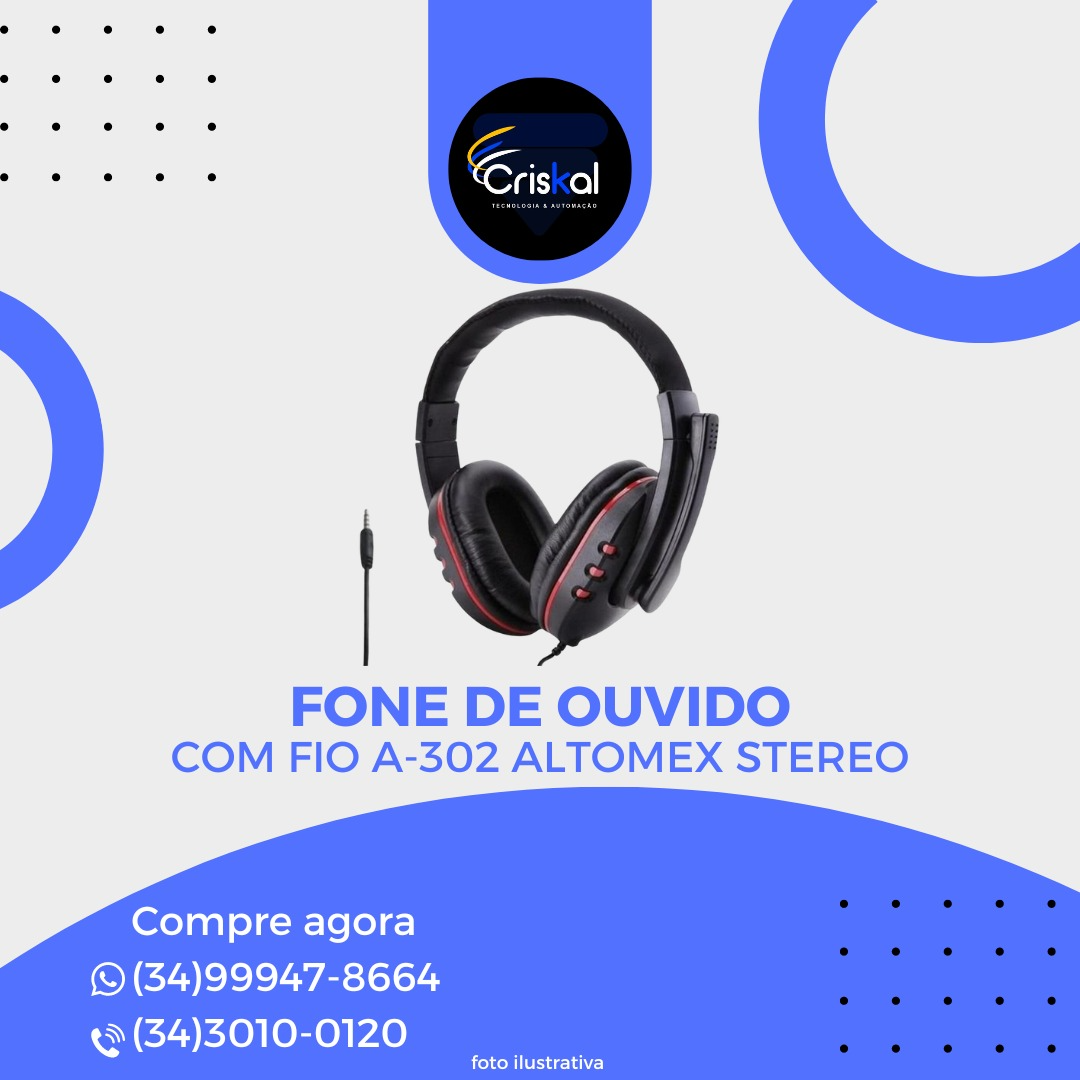 Untitled (73) Fone de ouvido com fio A-302 ALTOMEX